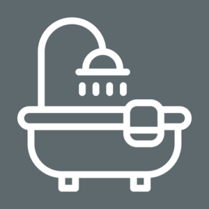 Badewanne mit Dusche